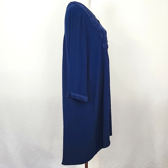 NWT Johnny Was Calme Hi-Lo Weekend Tunic Dress Small Indigo Blue - Picture 4 of 10